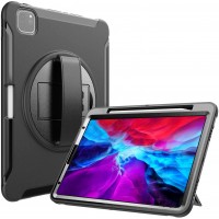   Apple iPad 12.9" 4th Gen 2020 - Heavy Duty Shockproof Rotatable Case with Kickstand